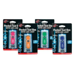 8-in-1 Pocket Tool Box With LED Flashlight And Task Light